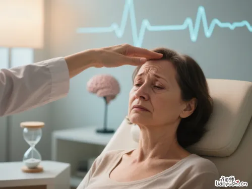 催眠师的手划过她的额头，那道十年的川字纹消失了？