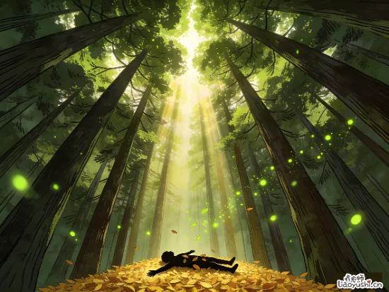 我把我的手机调成飞行模式，在森林里假装当了一天的植物